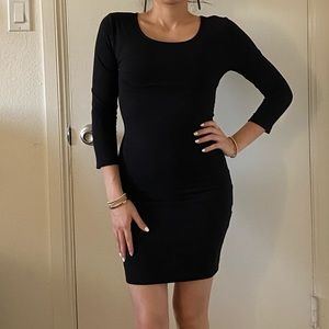 Black Long-sleeve Bodycon Dress